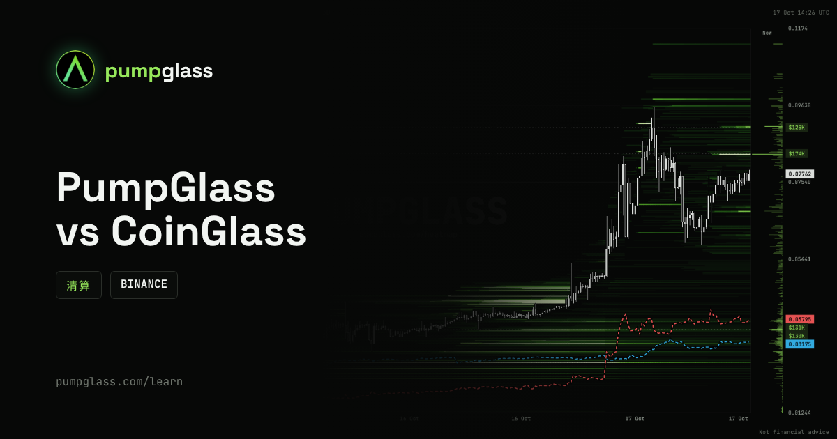 PumpGlass vs CoinGlass:CoinGlassの清算ヒートマップに代わる無料ツール(2026)