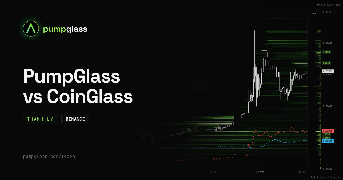 PumpGlass vs CoinGlass: công cụ miễn phí thay thế bản đồ thanh lý CoinGlass (2026)